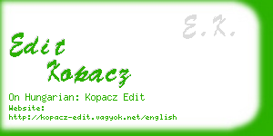 edit kopacz business card